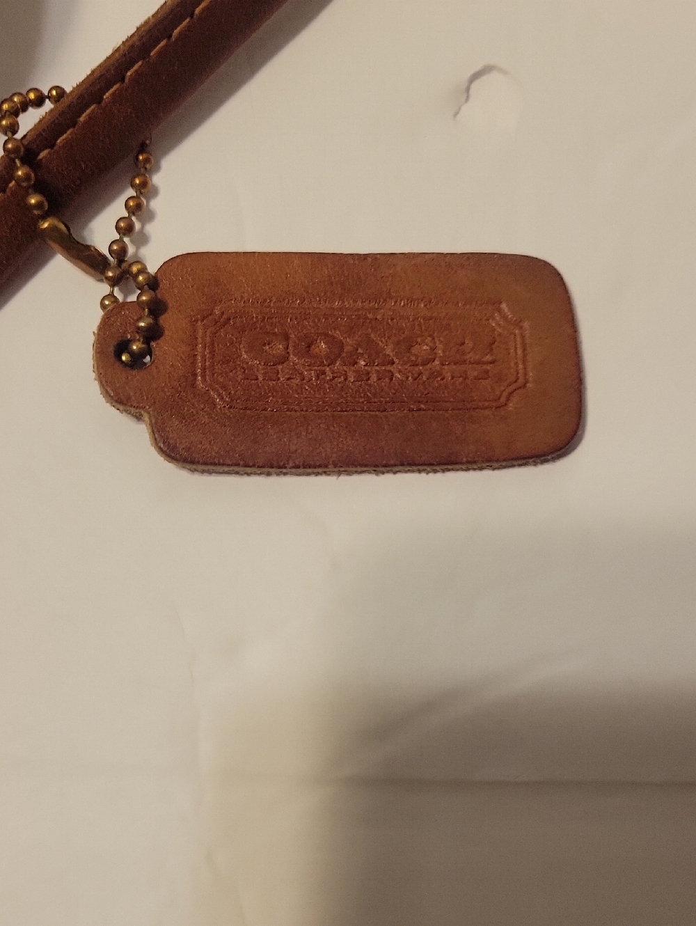 Vintage Coach British Tan Leather Dinky Crossbody Bag With Turn Lock Clasp - Picture 7 of 7